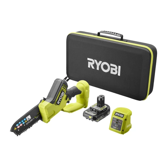 Ryobi ONE+ HP RY18PSX15A-120T 18V szénkefementes akkumulátoros ágvágó akkuval töltővel táskában 5133005899  