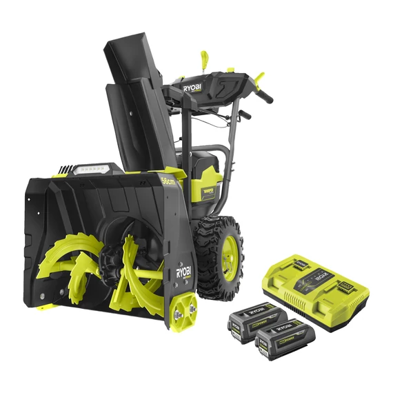 Ryobi MAX POWER RY36STX56A-250 36V szénkefe nélküli kétfokozatú 56 cm-es hófúvó (2 x 5.0Ah akkumulátorral) és töltővel 5133006516