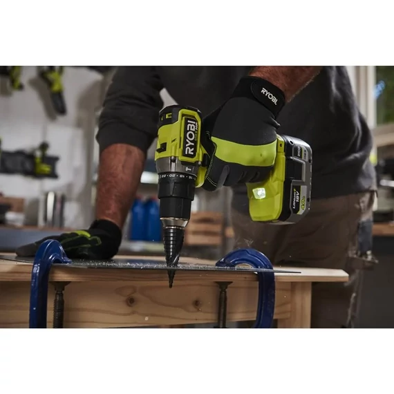 Ryobi ONE+ HP RPD18C1-242S 18V kompakt, szénkefe nélküli akkumulátoros fúró-ütvefúró 2és4ah akkuval töltővel táskában 5133006524 