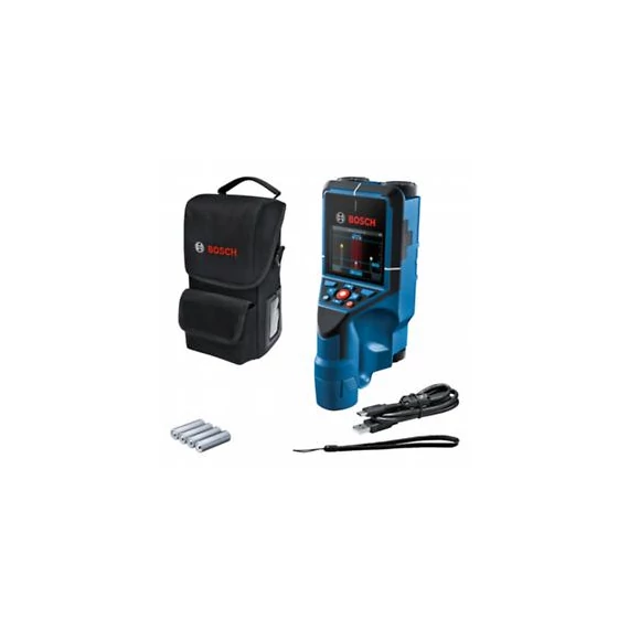 Bosch D-tect 200 C falszkenner + 4xAA elemek + elem adapter + USB-C kábel + csuklópánt 0601081600