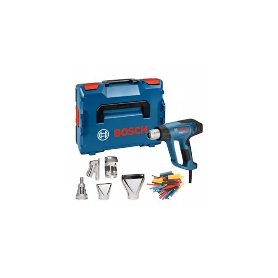 Bosch GHG 23-66 Professional Hőlégfúvó (Reflektor fúvóka 32 x 33 mm, Hegesztősaru 10 mm, Szűkítő fúvóka 9 mm, Zsugorcsövező készlet) L-Boxx-ban 06012A6303