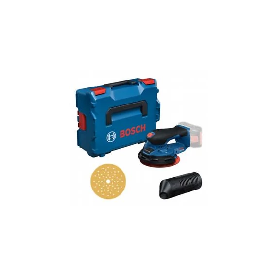 Bosch GEX 18V-150-3 Akkus Excentercsiszoló  (akku és töltő nélkül; 1x csiszolópapír C470 (150mm); 1x porgyűjtő tartály; 1x védőgyűrű) L-Boxx-ban 0601372903