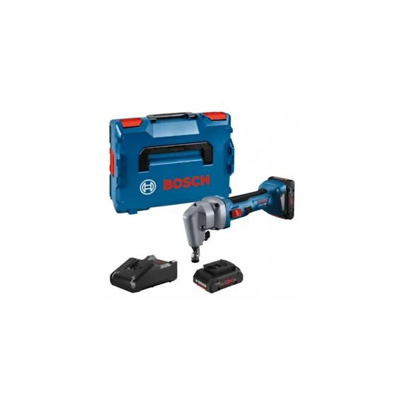 Bosch GNA 18V-16 E Akkus Lyukasztó (2x akku ProCORE18V 4.0 Ah, gyorstöltő
GAL 18V-40, L-BOXX 136) 0601529601