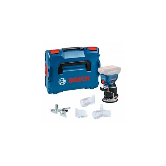 Bosch GKF 18V-8 Professional Akkus élmaró (Párhuzamvezető, Porelszívó Adapter, Befogópatron hollandi anyával - 8 mm, Villáskulcs, Védőbúra) akku és töltő nélkül, L-Boxx-ban 06016C2001