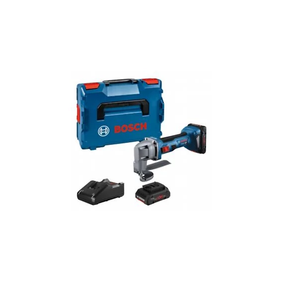 Bosch GSC 18V-16 E Akkus Lemezvágó olló (2x akku ProCORE18V 4.0 Ah,
gyorstöltő GAL 18V-40, L-BOXX 136) 0601926301