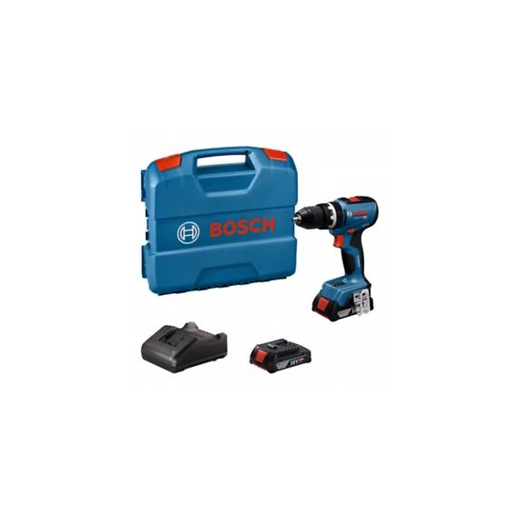 Bosch GSB 18V-65 Akkus Ütvefúró-Csavarozó (2x 2,0 Ah​ akkuval; GAL18V-20 töltővel) L-Case-ben 06019N3100