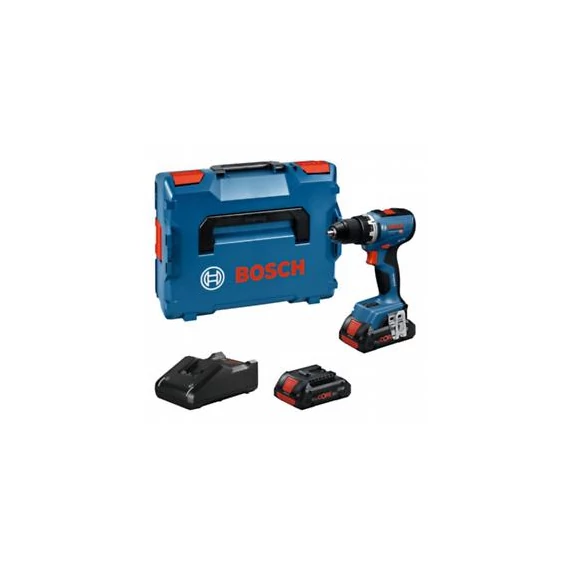 Bosch GSR 18V-65 Akkus fúró-csavarozó  (2x4,0 Ah ProCORE akkuval; GAL 18V-40 töltővel) L-Boxx-ban 06019N3206