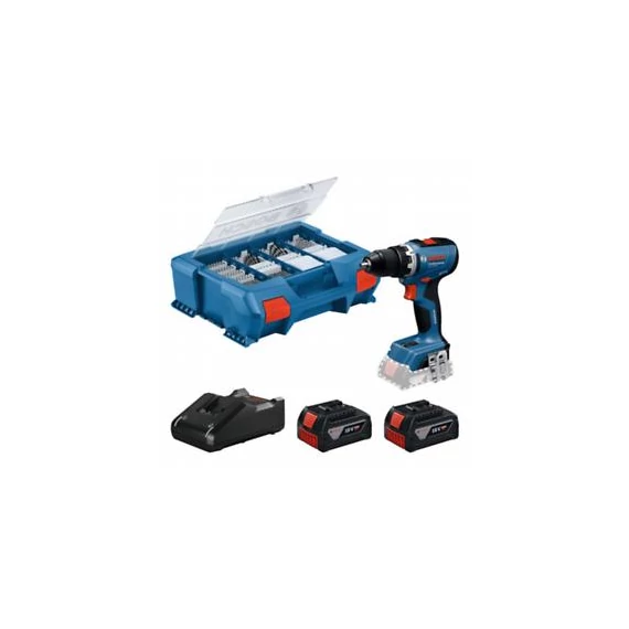 Bosch GSR 18V-65 Akkus fúró-csavarozó  (2x4,0 Ah ProCORE akkuval​; GAL 18V-40 töltővel) L-Case-ben 06019N3207