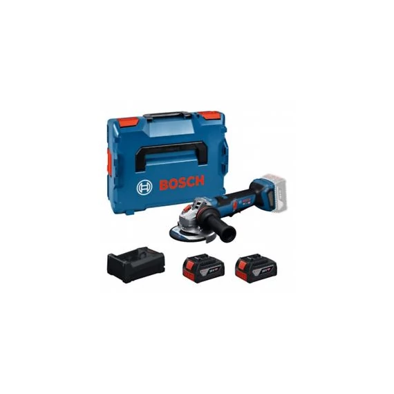 Bosch GWS18V-11PS akkus sarokcsiszoló 125mm (2x GBA 18V 5,0Ah akkuval; GAL 12V/18V-80 töltővel) L-Boxx-ban

123 06019N4302