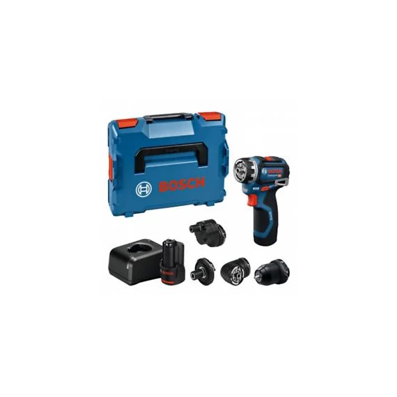 Bosch GSR 12V-32 FC akkus fúrócsavarozó (2x2,0 Ah akkuval; GAL 12V-20 töltővel; GFA 12-M; GFA 12-X; GFA 12-E; GFA 12-W, adapterekkel) L-Boxx-ban 06019N7101