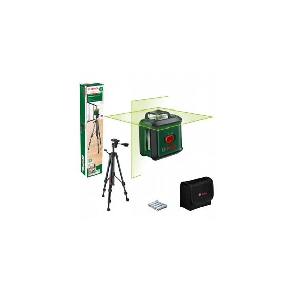 Bosch UniversalLevel 360 Keresztvonalas  zöld  szintezőlézer + TT 150 Állvány 0603663E06
