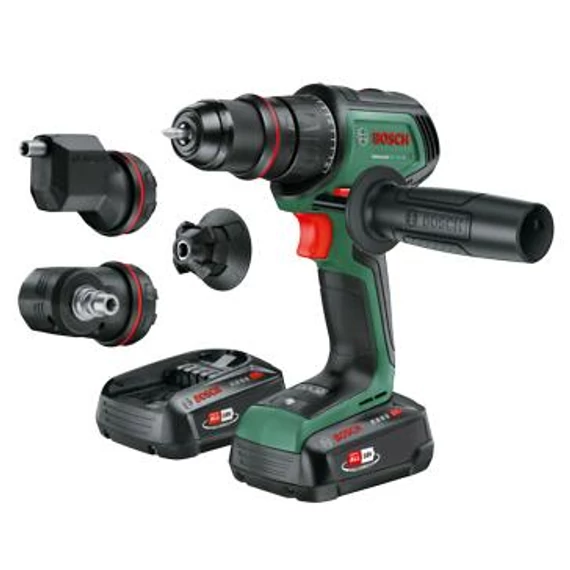 Bosch AdvancedDrill 18V-80 Quicksnap Akkus fúrócsavarozó (2x 2,5 Ah akkuval; AL18V-44 töltővel; 3 tartozék kiegészítő) kofferben 06039E2004