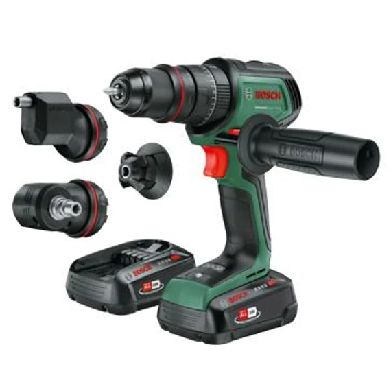 Bosch AdvancedImpact 18V-80 Quicksnap Akkus ütvefúró-csavarozó (2x 2,5 Ah akkuval; AL18V-44 tötővel; 3 tartozék kiegészítő) kofferben 06039E2105