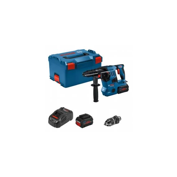 Bosch GBH 18V-28 C Akkus fúrókalapács (2x ProCORE18V 8.0Ah, GAL1880 CV, Quick Change Chuck) L-Boxx 238-ban 0611921002