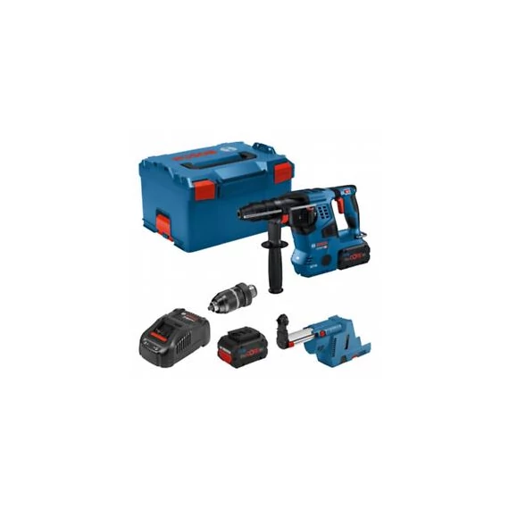 Bosch GBH 18V-28 C Akkus fúrókalapács (2x ProCORE18V 8.0Ah, GAL1880 CV, Quick Change Chuck, GDE 18V-16, GCY 42) 0611921003