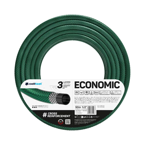 CELLFAST Locsolótömlő 3 rétegű ECONOMIC 1/2 10-003