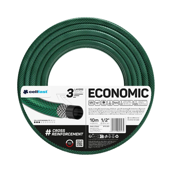 CELLFAST Locsolótömlő 3 rétegű ECONOMIC 1/2 10-007
