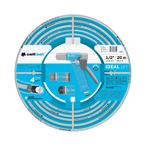 CELLFAST Locsolótömlő 4 rétegű IDEAL SET 1/2 10-280