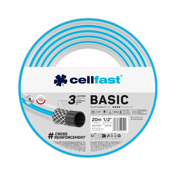 CELLFAST Locsolótömlő 3 rétegű BASIC 1/2 10-400