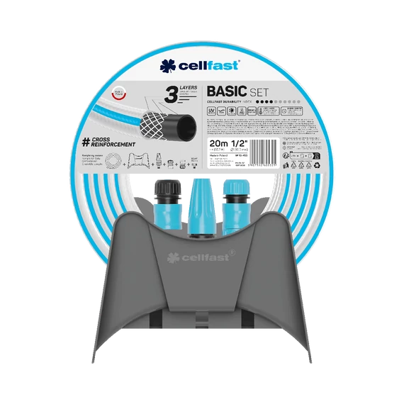 CELLFAST Locsolótömlő 3 rétegű BASIC SET 1/2 10-450