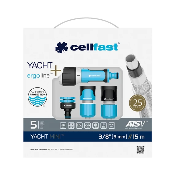 CELLFAST Locsolótömlő YACHT MINI SET 1/2 13-391