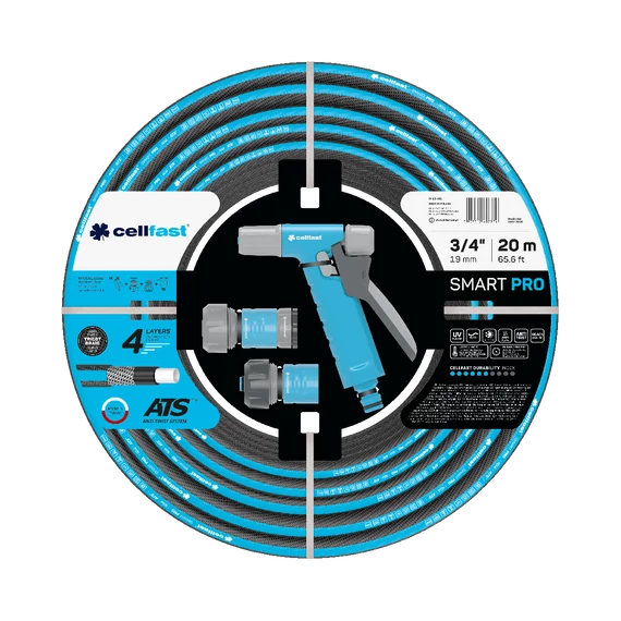 CELLFAST Locsolótömlő 4 rétegű SMART PRO ATS SET 3/4 13-491