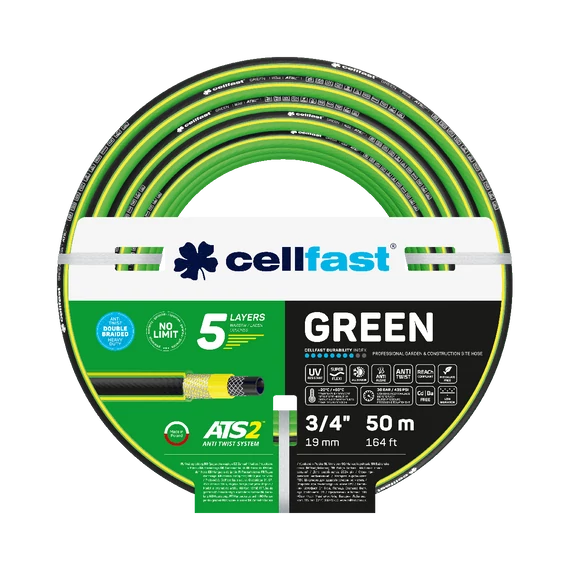 CELLFAST Locsolótömlő 5 rétegű GREEN 3/4 15-121