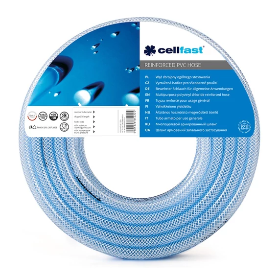 CELLFAST Technikai tömlő megerősített PVC, többcélú 16,0 x 3,5 mm 50 m 20-107