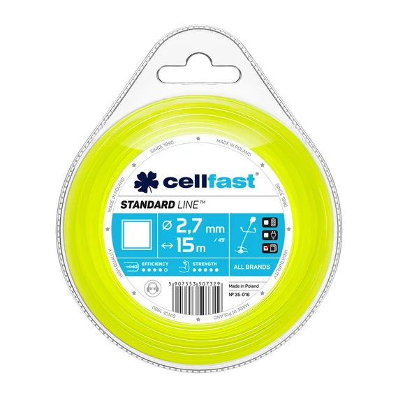 CELLFAST Damil szögletes STANDARD 2,7 mm x 15 m 35-016