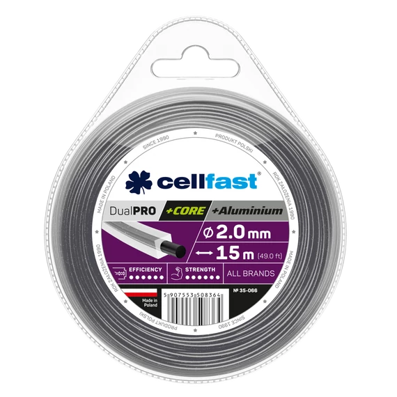 CELLFAST Damil szögletes DUAL PRO 2,0 mm 15 m 35-066