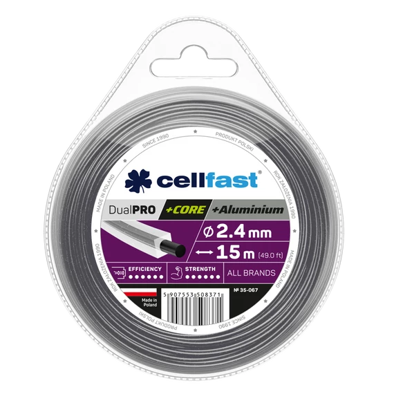 CELLFAST Damil szögletes DUAL PRO 2,4 mm 15 m 35-067