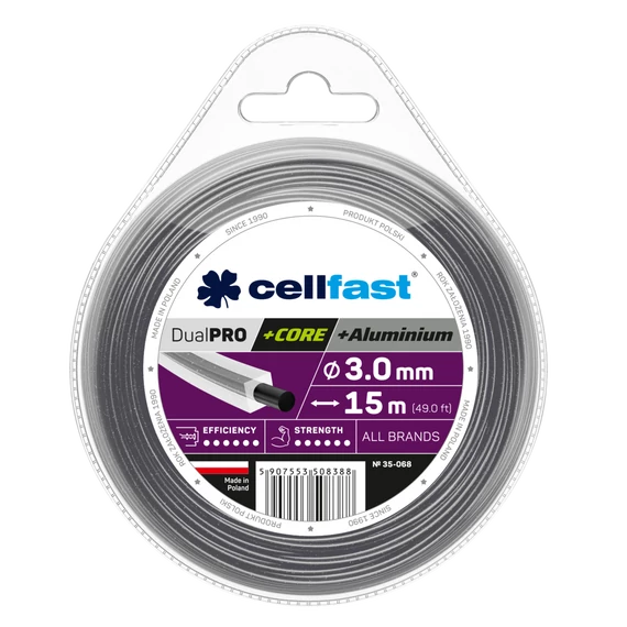 CELLFAST Damil szögletes DUAL PRO 3,0 mm 15 m 35-068