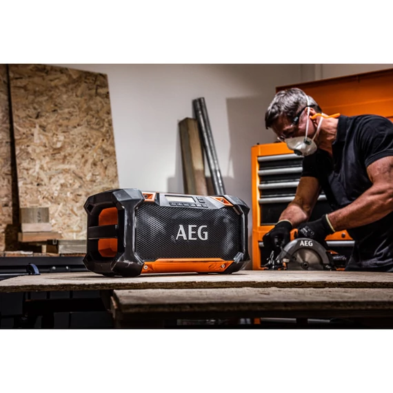 AEG BRSP18-0 18v akkus bluetooth rádió akku és töltő nélkül