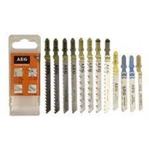 AEG 12 darabos szúrófűrész dekopírfűrész készlet egy dobozban
