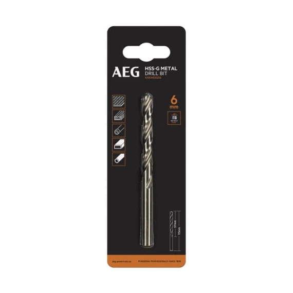 4932479312 AEG AAKHSSG06 6mm HSS-G fúrószár
