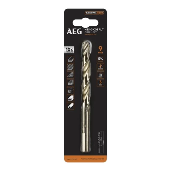 4932479339 AEG AAKHSSCBT9-0 9mm Cobalt fúrószár