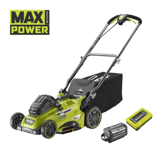 5133005544 Ryobi MAX POWER RLM36X41H60PG 36v akkus 41 cm-es fűnyíró rásegítéssel 6,0ah akku, töltő