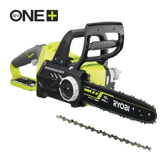 5133005787 Ryobi ONE+ OCS1830-0C 18v akkus szénkefementes 30 cm-es láncfűrész akku és töltő nélkül tartalék lánc a csomagban