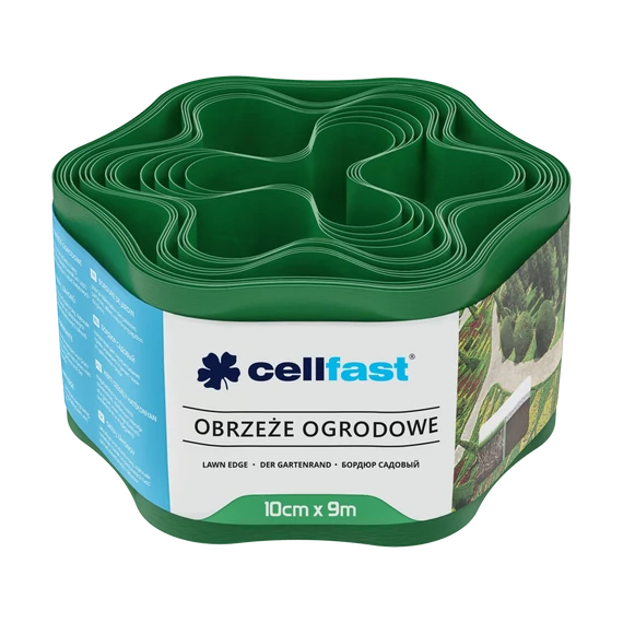 CELLFAST Ágyásszegély hullámos 10 cm x 9 m zöld 30-001H