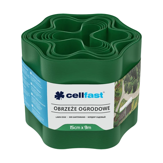 CELLFAST Ágyásszegély hullámos 15 cm x 9 m zöld 30-002H