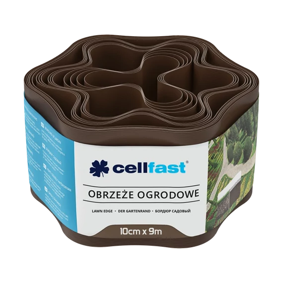 CELLFAST Ágyásszegély hullámos 10 cm x 9 m barna 30-011H