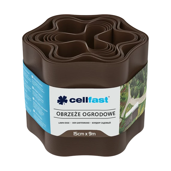 CELLFAST Ágyásszegély hullámos 15 cm x 9 m barna 30-012H