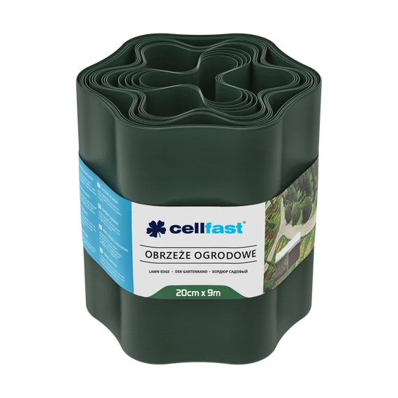CELLFAST Ágyásszegély hullámos 20 cm x 9 m sötétzöld 30-023H