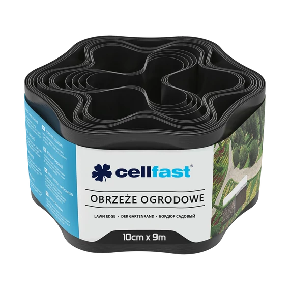 CELLFAST Ágyásszegély hullámos 10 cm x 9 m fekete 30-031H