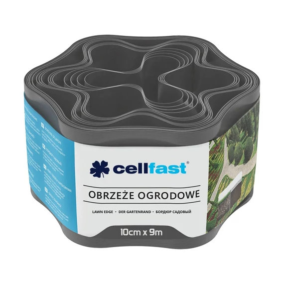 CELLFAST Ágyásszegély hullámos 10 cm x 9 m grafit 30-051