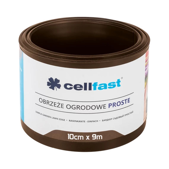 CELLFAST Ágyasszegély egyenes 10 cm x 9 m barna30-211H