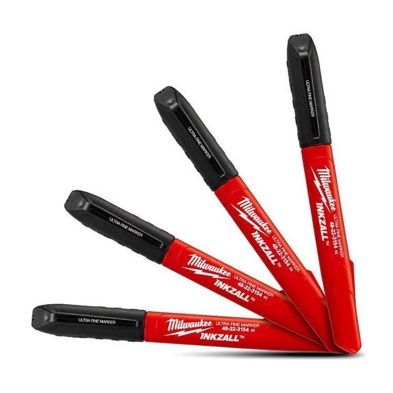 INKZALL™ Jelölő filc fekete 0,6 mm-es hegy (4 darabos kiszerelés) 1 db