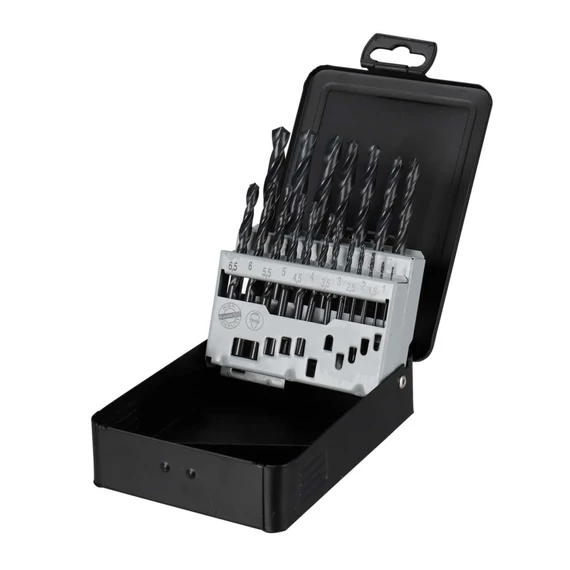 Fémfúró készlet HSS-R / 1 - 10 mm / co 0,5 mm ( 19 részes Fém dobozban)
