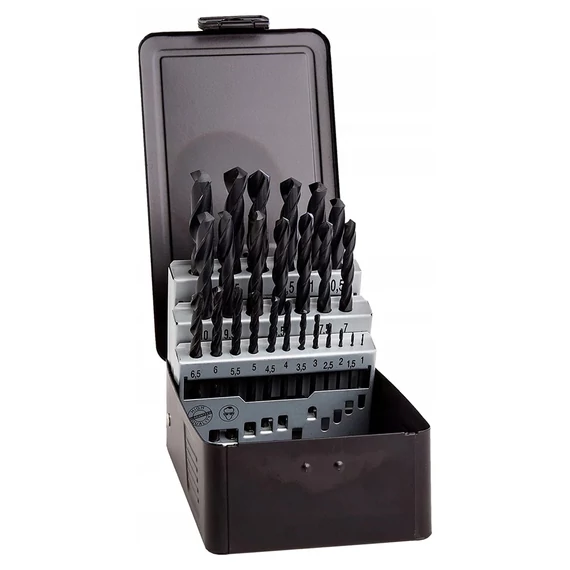 Fémfúró készlet HSS-R / 1 - 13 mm / co 0,5 mm ( 25 részes Fém dobozban)