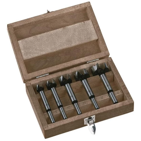 Forstner fúrók 5 darabos készlet Ø 15 / 20 / 25 / 30 / 35 mm